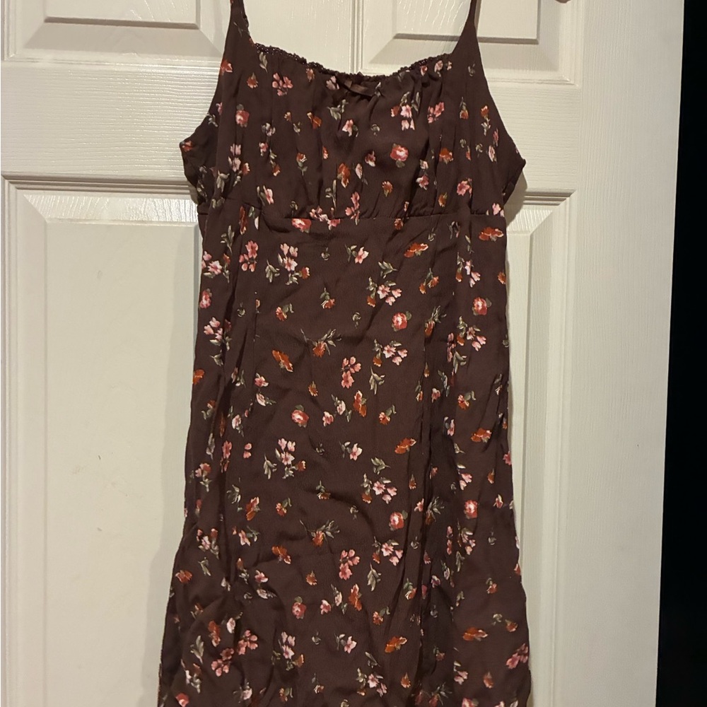 Wild Fable Brown Floral Mini Dress